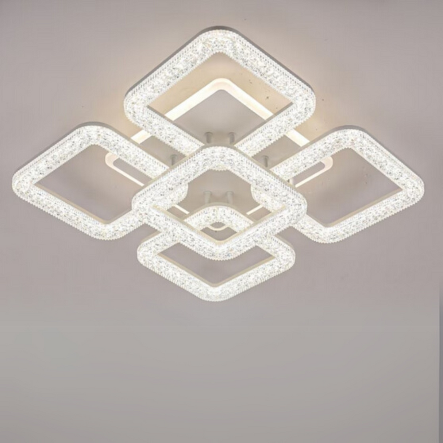 Lustra LED Astrid cu Telecomanda, 134W, Dimabil, Alb Lustre LED cu Telecomanda Default Title Alessandro Design