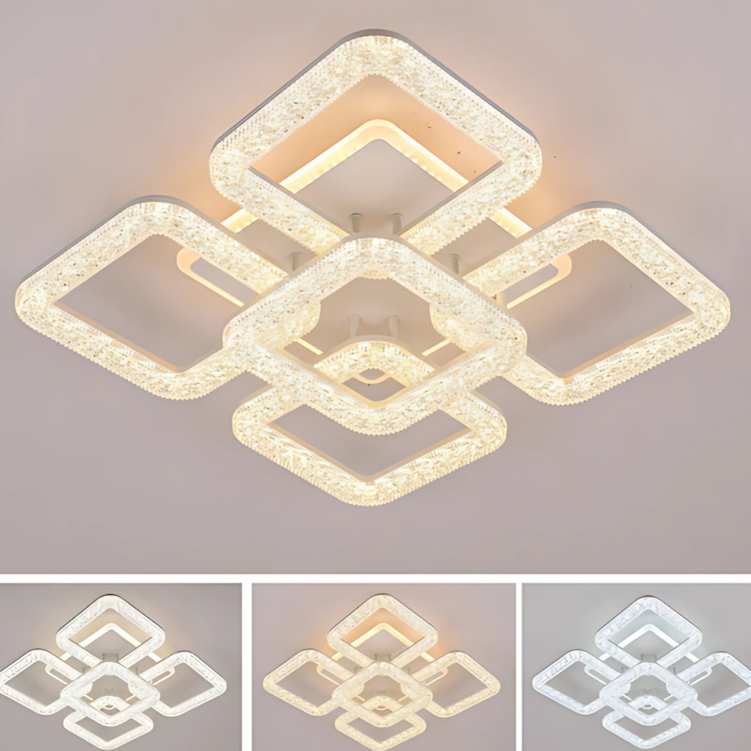Lustra LED Astrid cu Telecomanda, 134W, Dimabil, Alb Lustre LED cu Telecomanda Default Title Alessandro Design