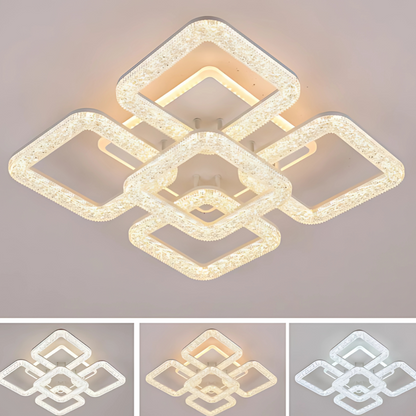 Lustra LED Astrid cu Telecomanda, 134W, Dimabil, Alb Lustre LED cu Telecomanda Default Title Alessandro Design
