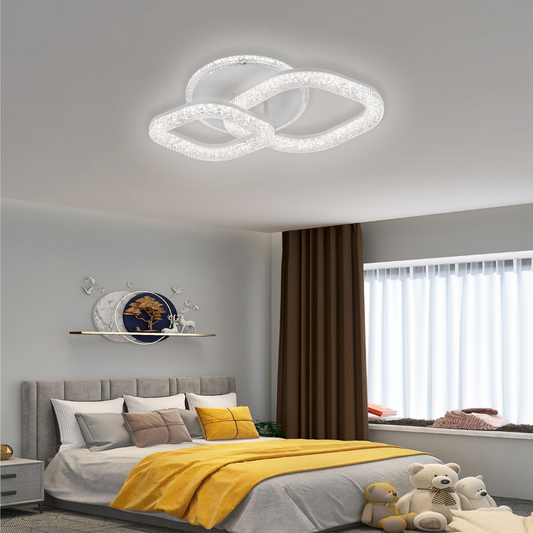Lampadario LED Asgard 29W con telecomando, luce dimmerabile, Lampadari LED bianchi con telecomando Titolo predefinito Alessandro Design