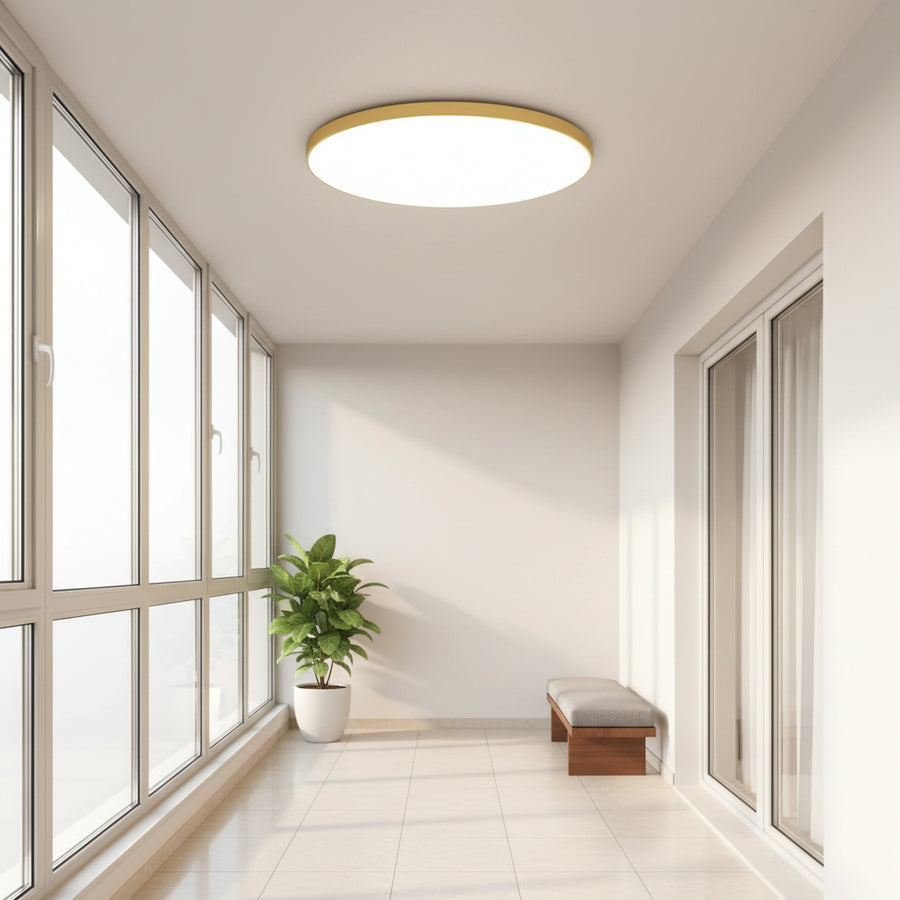 Plafoniera LED SOLIS 27cm 20W Luce Fredda Oro Plafoniere LED Titolo predefinito Alessandro Design