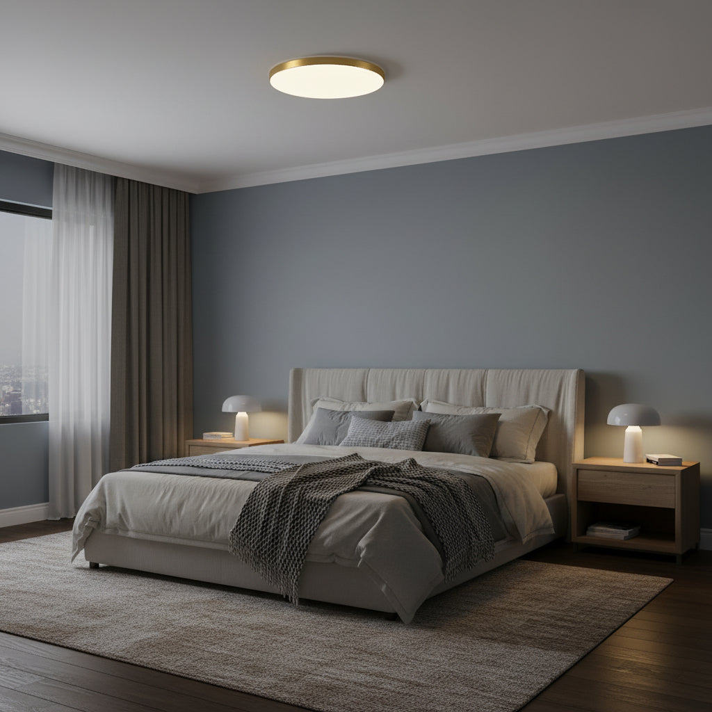 Plafoniera LED SOLIS 37cm 33W Luce Fredda Oro Plafoniere LED Titolo predefinito Alessandro Design