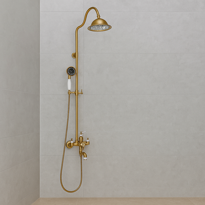 Colonna doccia, ottone sanitario, oro, WZY/310/B