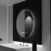 Specchio rotondo a LED, 80 cm, Serenite MotionGlow Marcello, sistema antiappannamento, orologio e termometro, specchi dimmerabili Marcello Titolo predefinito Alessandro Design