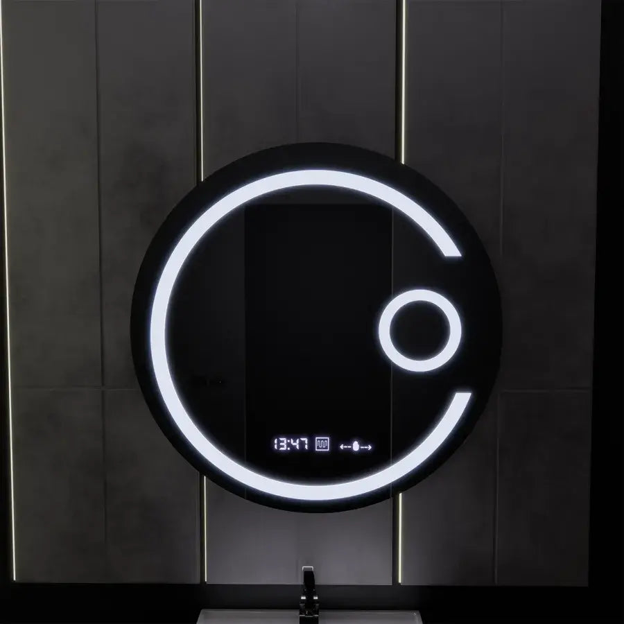 Oglinda LED Rotunda, 60cm, Visio MotionGlow Marcello, Sistem Dezaburire, Ceas & Termometru, Lupa Cosmetica, Dimabila Oglinzi Marcello Default Title Alessandro Design