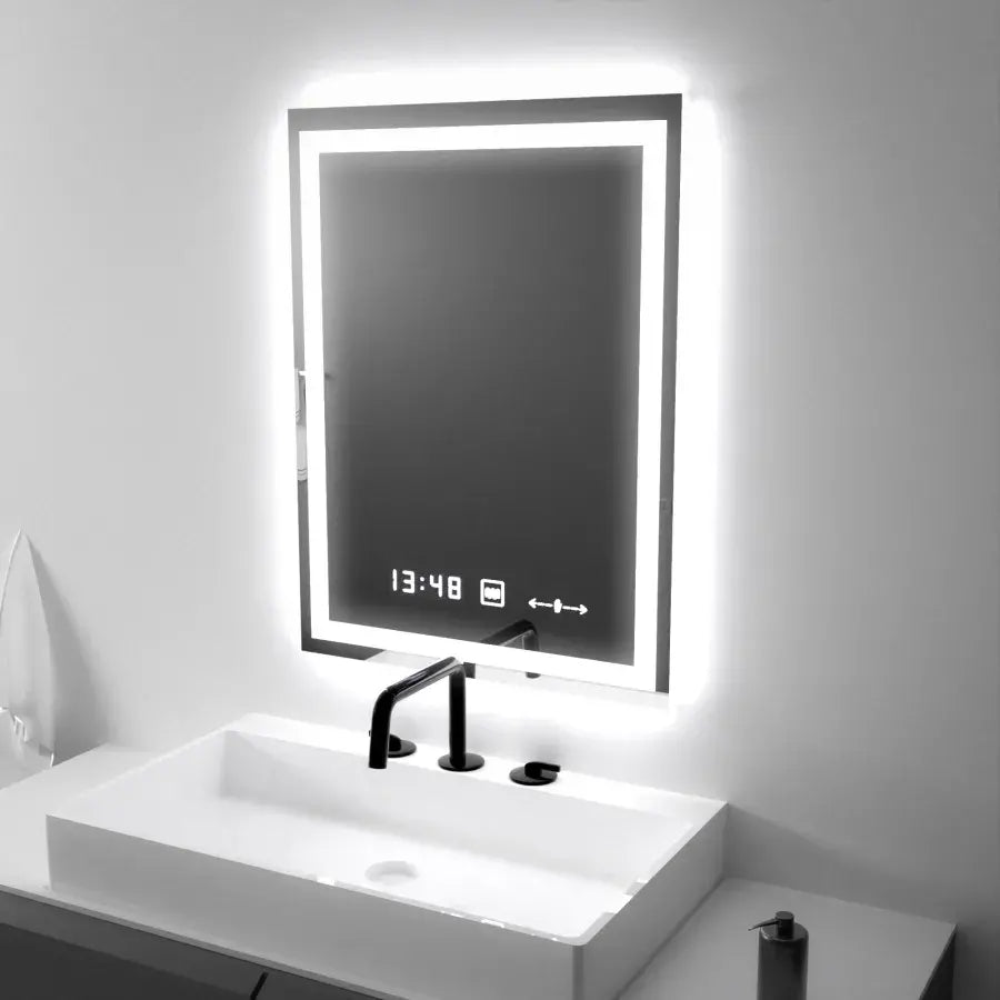 Oglinda LED Rectangulara, 45x60cm, Verite MotionGlow Marcello, Sistem Dezaburire, Ceas & Termometru, Dimabila Oglinzi Marcello Default Title Alessandro Design