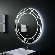 Specchio LED Touch ASTRIX, 60cm, 6000K, Dimmerabile, Sistema Demister Specchi Korman E Titolo predefinito Alessandro Design