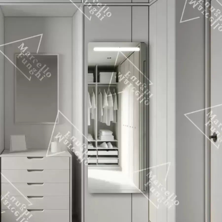 Specchio rettangolare a LED, 60x150 cm, Marcello Touch Dressing Couture Specchi da toilette Titolo predefinito Alessandro Design