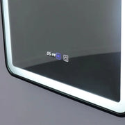 Specchio rettangolare a LED 70x90 cm EDGE Touch Demister System, specchi con cornice nera Korman E Titolo predefinito Alessandro Design