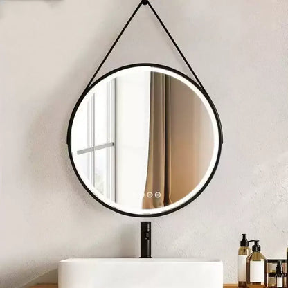 Oglinda LED Rotunda, 60cm, Celeste Majeste Noir Eleve MotionGlow Marcello, Sistem Dezaburire, Ceas & Termometru, Dimabila Oglinzi Marcello Default Title Alessandro Design