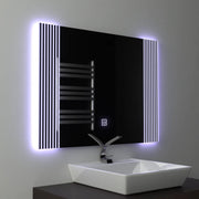 Specchio LED rettangolare, 80x60cm, Infinity Frame Basic Touch 1005S-20A Titolo predefinito Alessandro Design