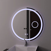 Specchio rotondo a LED 70 cm, Touch Luxor, sistema antiappannante, specchio da bagno dimmerabile con LED e antiappannante Titolo predefinito Alessandro Design