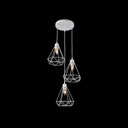 Lustra Forma Diamant, STRUKTUR, 3xE27, Alb, Metal Lustre Industrial Default Title Alessandro Design