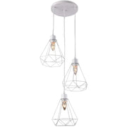 Lustra Forma Diamant, STRUKTUR, 3xE27, Alb, Metal Lustre Industrial Default Title Alessandro Design