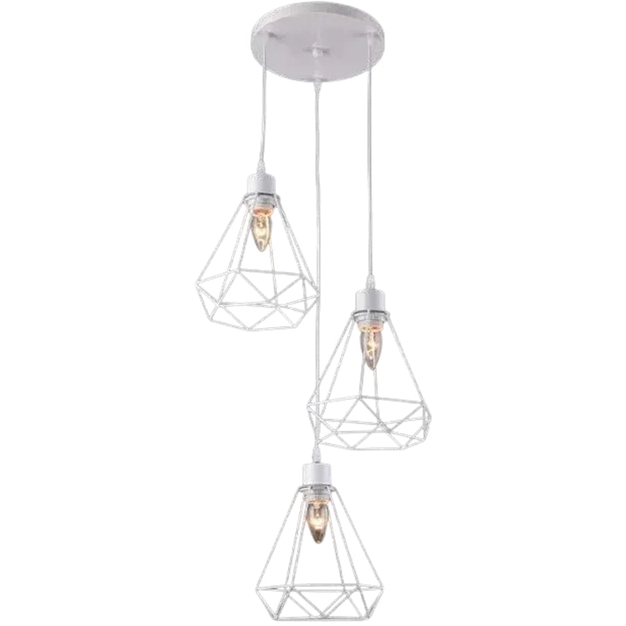 Lustra Forma Diamant, STRUKTUR, 3xE27, Alb, Metal Lustre Industrial Default Title Alessandro Design