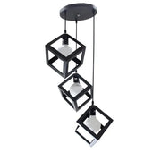 Lustra Forma Cub, STRUKTUR Cluster, 3 x E27, Negru, Metal Lustre Industrial Default Title Alessandro Design