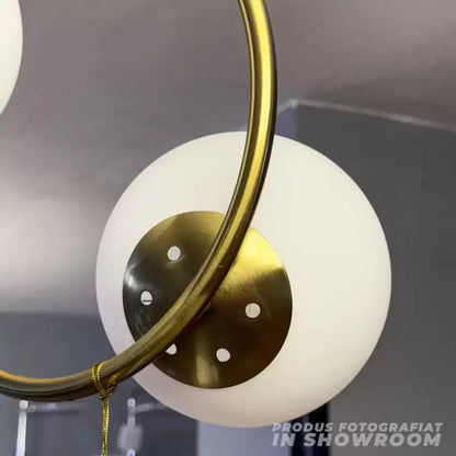 Lustra LOFT Atelier, 2x E27, Alb Auriu, Metal, Inaltime Reglabila Lustre Moderne Default Title Alessandro Design