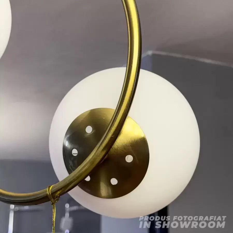 Lustra LOFT Atelier, 2x E27, Alb Auriu, Metal, Inaltime Reglabila Lustre Moderne Default Title Alessandro Design