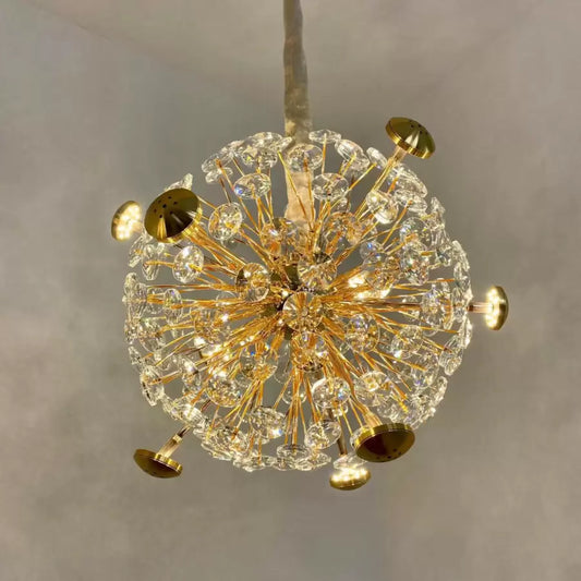 Lampadario moderno a sospensione a LED dorato Crystal Arthur 99W Titolo predefinito Alessandro Design