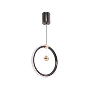 Lampadari moderni HAL 24W a sospensione, luce fredda/calda/neutra, oro nero lucido, altezza regolabile Lampadari moderni Titolo predefinito Alessandro Design