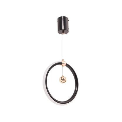 Lampadari moderni HAL 24W a sospensione, luce fredda/calda/neutra, oro nero lucido, altezza regolabile Lampadari moderni Titolo predefinito Alessandro Design