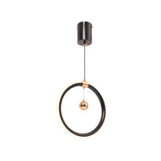 Lampadari moderni HAL 24W a sospensione, luce fredda/calda/neutra, oro nero lucido, altezza regolabile Lampadari moderni Titolo predefinito Alessandro Design