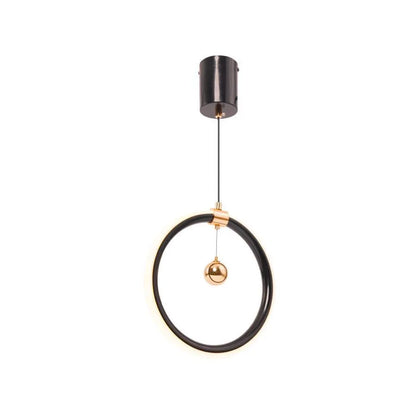 Lampadari moderni HAL 24W a sospensione, luce fredda/calda/neutra, oro nero lucido, altezza regolabile Lampadari moderni Titolo predefinito Alessandro Design
