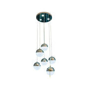 Lampadario LED a Sospensione con Telecomando JEREMIAS 63W, 6 Elementi, Luce Fredda/Calda/Neutra, Dimmerabile, Argento, Altezza Regolabile Lampadari Moderni Titolo predefinito Alessandro Design