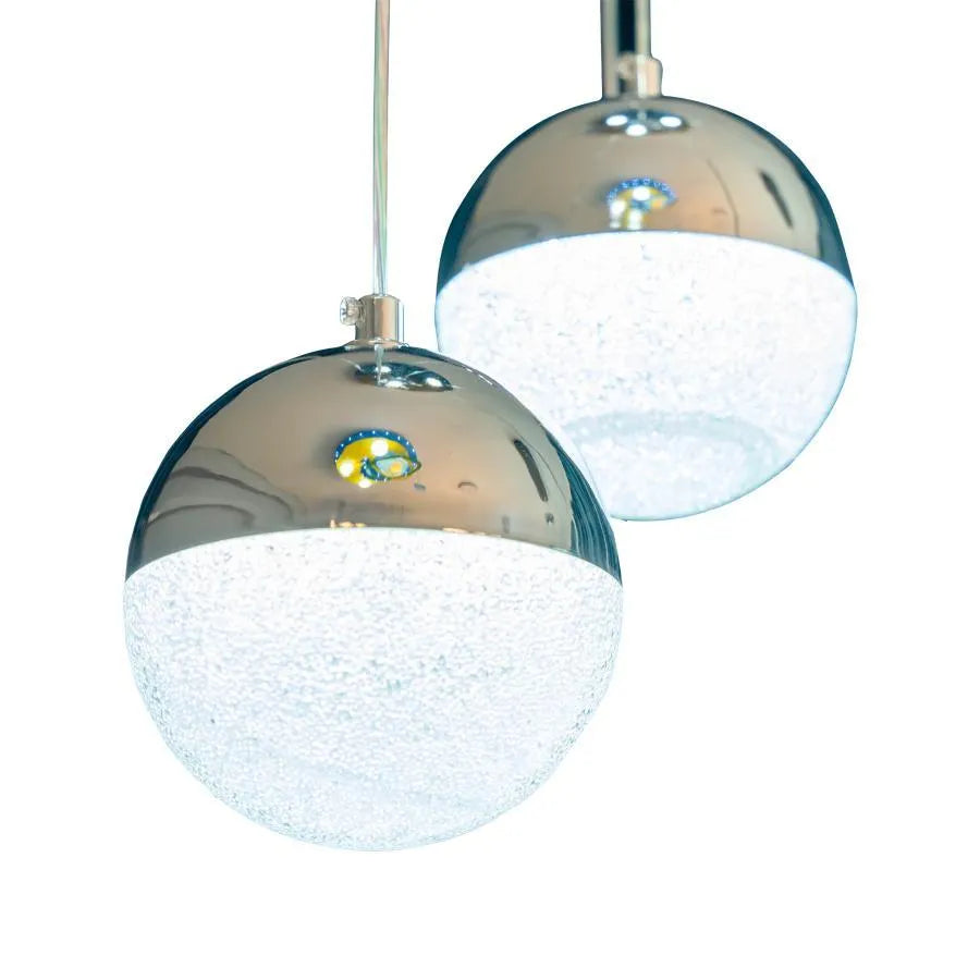 Lampadario LED a Sospensione con Telecomando JEREMIAS 63W, 6 Elementi, Luce Fredda/Calda/Neutra, Dimmerabile, Argento, Altezza Regolabile Lampadari Moderni Titolo predefinito Alessandro Design