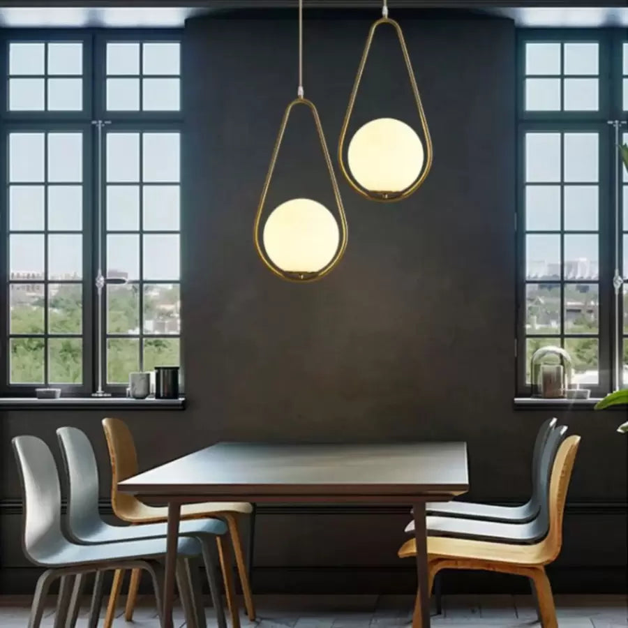Lustra LOFT Haven, 1x E27, Alb Auriu, Metal, Inaltime Reglabila Lustre Moderne Default Title Alessandro Design