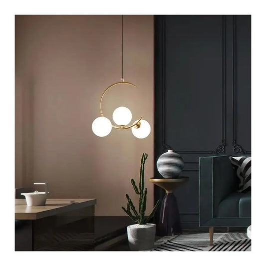 Lustra LOFT Atrium, 3x E27, Alb Auriu, Metal, Inaltime Reglabila Lustre Moderne Default Title Alessandro Design