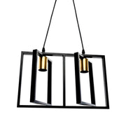 Patrisi Lampadario 2x E27 Nero Lustro Industrial Titolo predefinito Alessandro Design