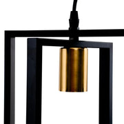 Patrisi Lampadario 2x E27 Nero Lustro Industrial Titolo predefinito Alessandro Design
