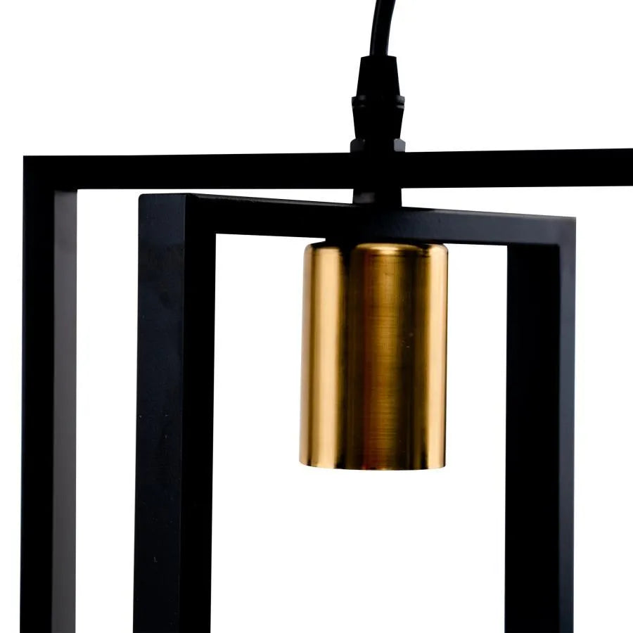 Patrisi Lampadario 2x E27 Nero Lustro Industrial Titolo predefinito Alessandro Design