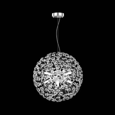 Lampadario in cristallo MINUET 8x G9, diametro 40 cm, cromo lucido, altezza regolabile