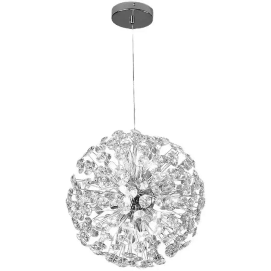 MINUET Lampadario in Cristallo 8x G9, Diametro 40 cm, Cromo Lucido, Altezza Regolabile Lampadari Moderni Titolo predefinito Alessandro Design