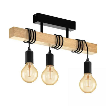 Lustra Timber Trio, 3xE27, Negru, Lemn Lustre Vintage Default Title Alessandro Design