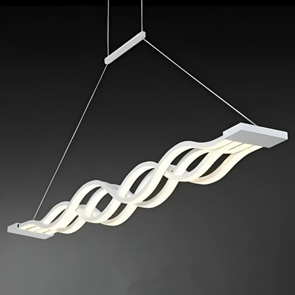 Lustra LED suspendata cu telecomanda WAVE 89W, Liniara, lumina Rece/Calda/Neutra, Dimabila, Alb, Inaltime Reglabila Lustre LED cu Telecomanda Default Title Alessandro Design