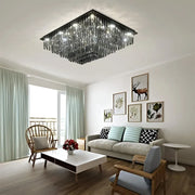 Lampadario di cristallo, Brady, 14xE14, rettangolare, Lampadari di cristallo grigio Titolo predefinito Alessandro Design