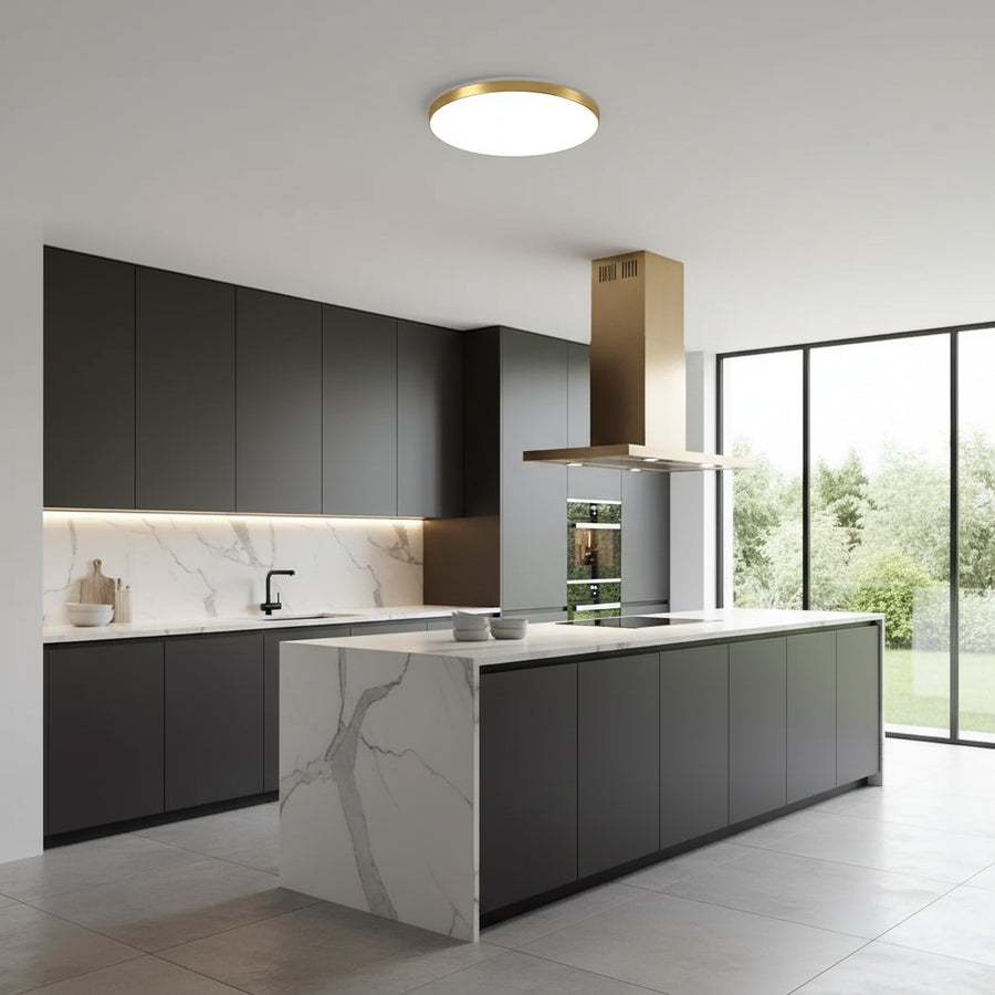 Plafoniera LED SOLIS 37cm 33W Luce Fredda Oro Plafoniere LED Titolo predefinito Alessandro Design