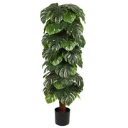 Pianta artificiale Monstera deliciosa, senza vaso, 140 cm Verde Titolo predefinito Alessandro Design