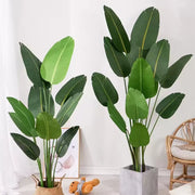 Pianta artificiale Uccello del Paradiso (Strelitzia Nicolai), 16 foglie, senza vaso, 180 cm Piante artificiali verdi da interno Titolo predefinito Alessandro Design
