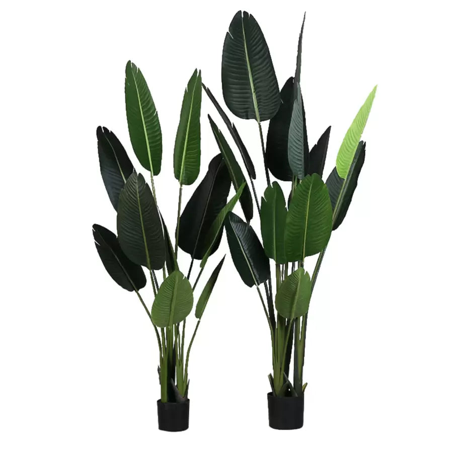Pianta artificiale Uccello del Paradiso (Strelitzia Nicolai), 16 foglie, senza vaso, 180 cm Piante artificiali verdi da interno Titolo predefinito Alessandro Design