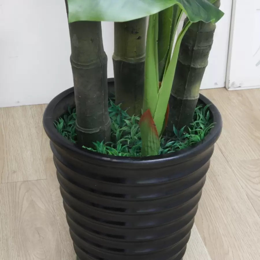 Pianta artificiale di banana giapponese, 4 rami, senza vaso, 180 cm, verde. Titolo predefinito Alessandro Design