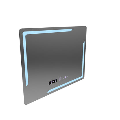 Oglinda LED Rectangulara, 80x60cm, Rayonnement MotionGlow Marcello, Sistem Dezaburire, Ceas & Termometru, Dimabila