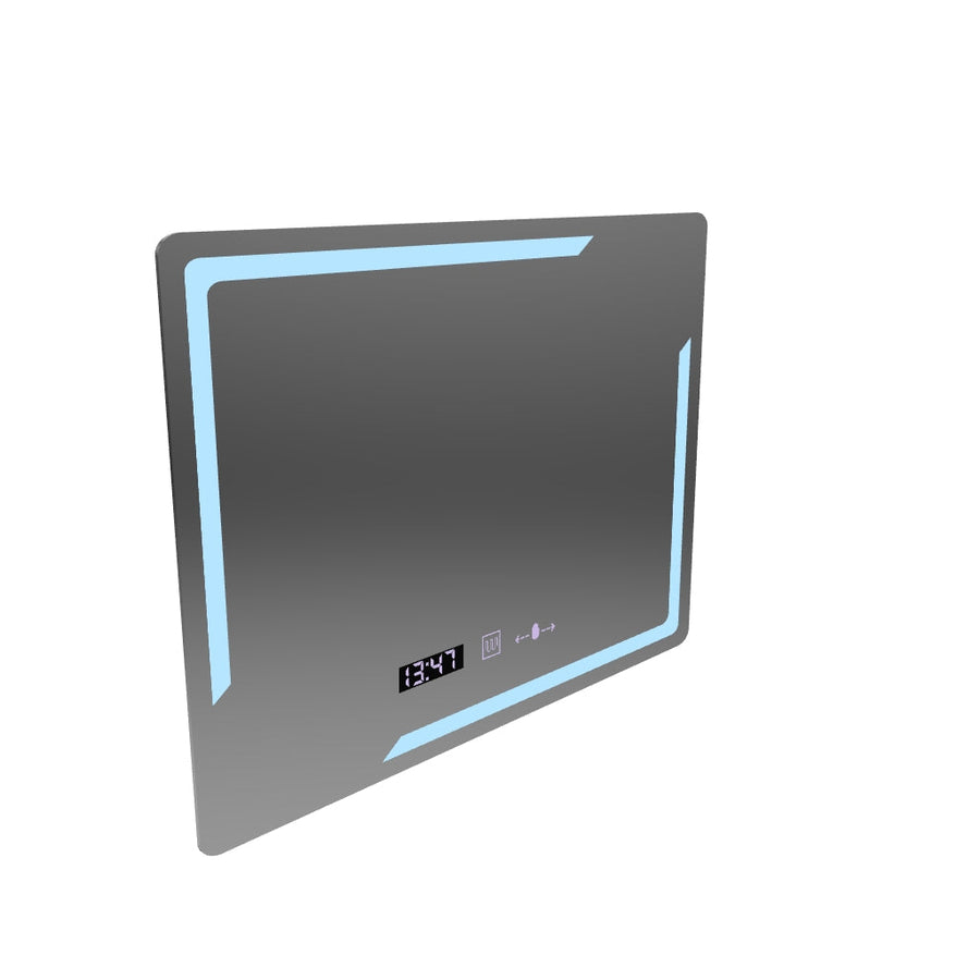 Oglinda LED Rectangulara, 80x60cm, Rayonnement MotionGlow Marcello, Sistem Dezaburire, Ceas & Termometru, Dimabila