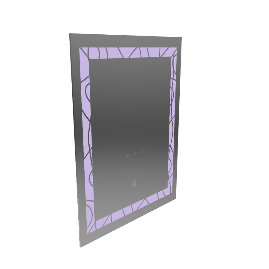 Specchio rettangolare a LED, 60x80 cm, Deco Frame Basic Touch
