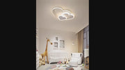 Lampadario LED con telecomando AMI 48W, 3 Cuori, Luce Fredda/Calda/Neutra, Dimmerabile, Bianco