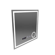 Oglinda LED Rectangulara, 60x60cm, Souverain MotionGlow Marcello, Sistem Dezaburire, Ceas & Termometru, Lupa Cosmetica, Dimabila