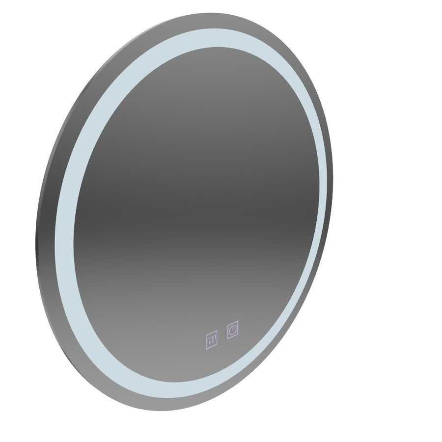 Specchio rotondo a LED, 70 cm, Lucea Touch, Sistema Demister, Dimmerabile